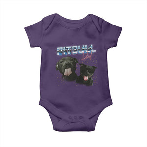 Pitbull Dad Baby Onesie Funny Gift For Pitbull Lover TS12 Purple Print Your Wear