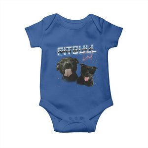 Pitbull Dad Baby Onesie Funny Gift For Pitbull Lover TS12 Royal Blue Print Your Wear