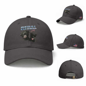 Pitbull Dad Baseball Cap Funny Gift For Pitbull Lover TS12 Baseball Cap Universal Fit Dark Gray Print Your Wear