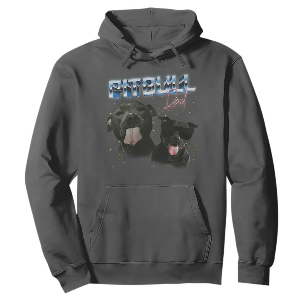 Pitbull Dad Hoodie Funny Gift For Pitbull Lover TS12 Dark Heather Print Your Wear