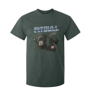 Pitbull Dad T Shirt For Kid Funny Gift For Pitbull Lover TS12 Dark Forest Green Print Your Wear