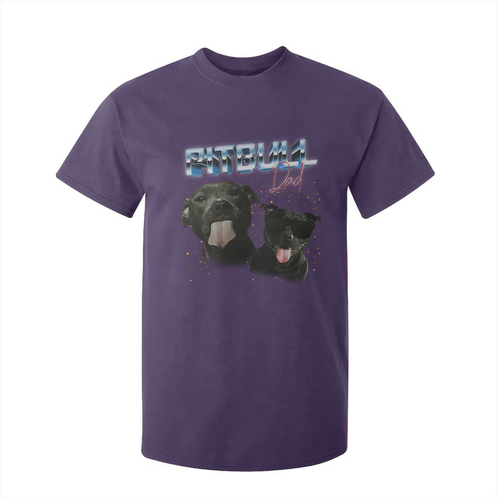 Pitbull Dad T Shirt For Kid Funny Gift For Pitbull Lover TS12 Purple Print Your Wear