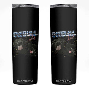 Pitbull Dad Skinny Tumbler Funny Gift For Pitbull Lover TS12 Black Print Your Wear