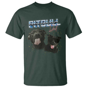 Pitbull Dad T Shirt Funny Gift For Pitbull Lover TS12 Dark Forest Green Print Your Wear