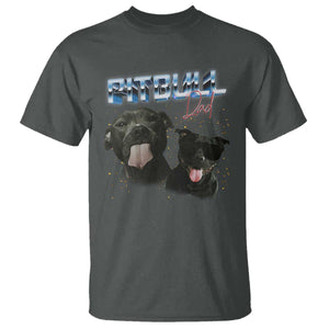 Pitbull Dad T Shirt Funny Gift For Pitbull Lover TS12 Dark Heather Print Your Wear