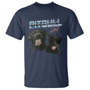Pitbull Dad T Shirt Funny Gift For Pitbull Lover TS12 Navy Print Your Wear