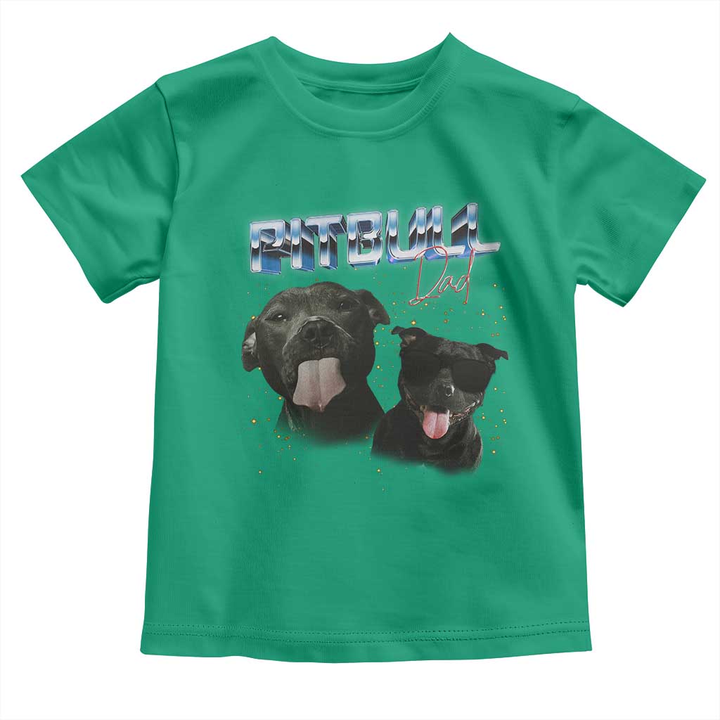 Pitbull Dad Toddler T Shirt Funny Gift For Pitbull Lover TS12 Irish Green Print Your Wear