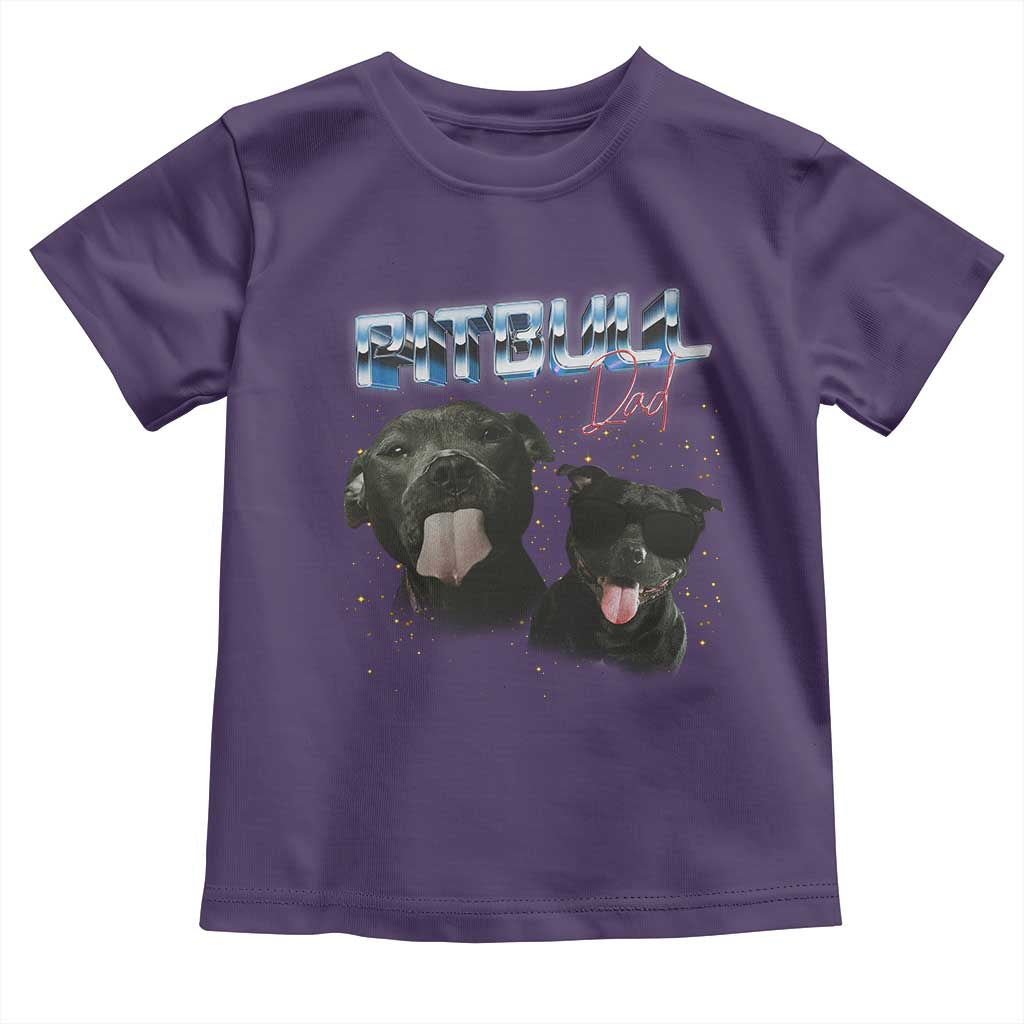 Pitbull Dad Toddler T Shirt Funny Gift For Pitbull Lover TS12 Purple Print Your Wear