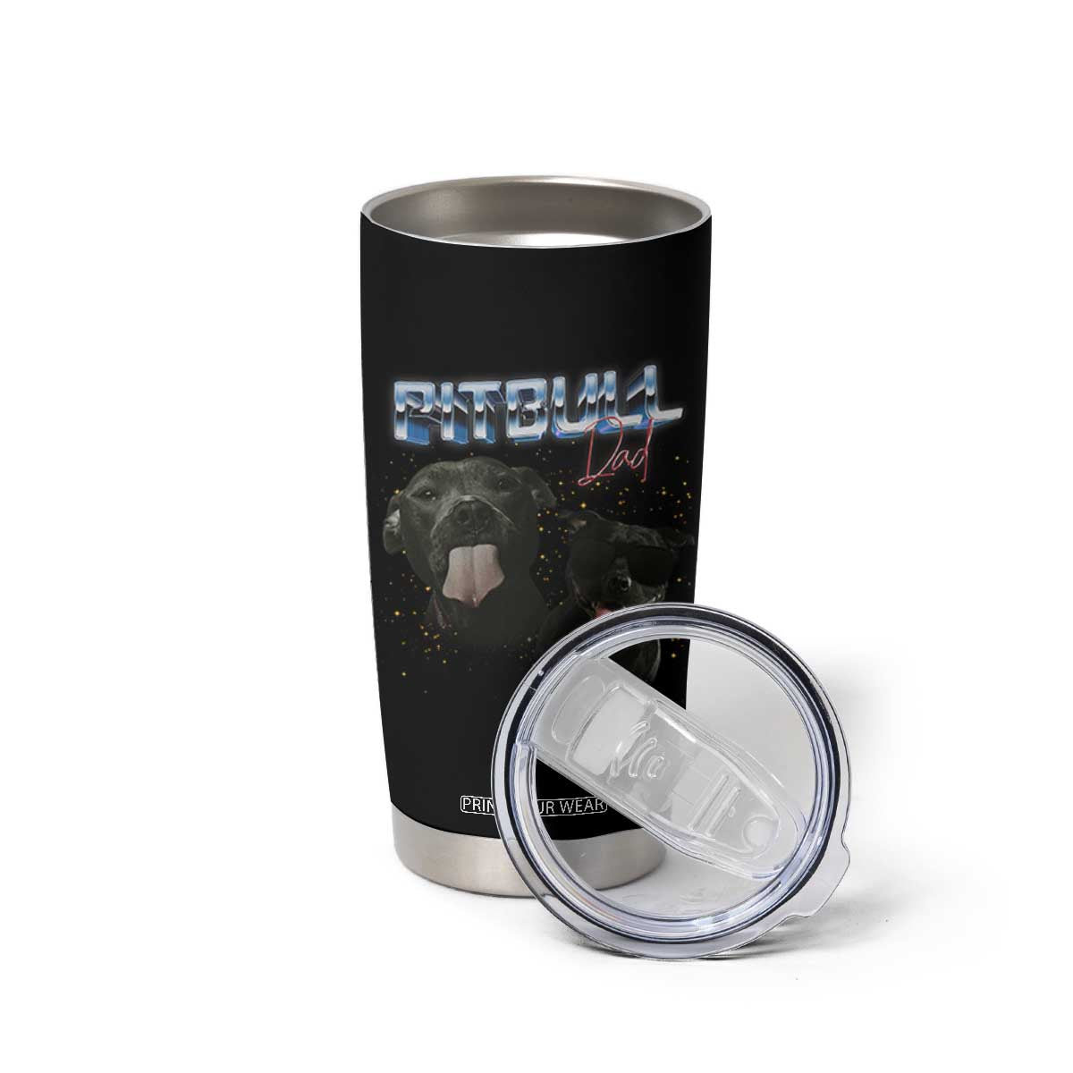 Pitbull Dad Tumbler Cup Funny Gift For Pitbull Lover TS12 Print Your Wear