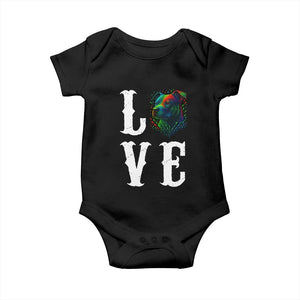 Colorful Pitbull Graphic Art For Dog Lover Baby Onesie TS12 Black Print Your Wear
