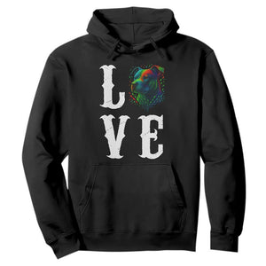 Colorful Pitbull Graphic Art For Dog Lover Hoodie TS12 Black Print Your Wear