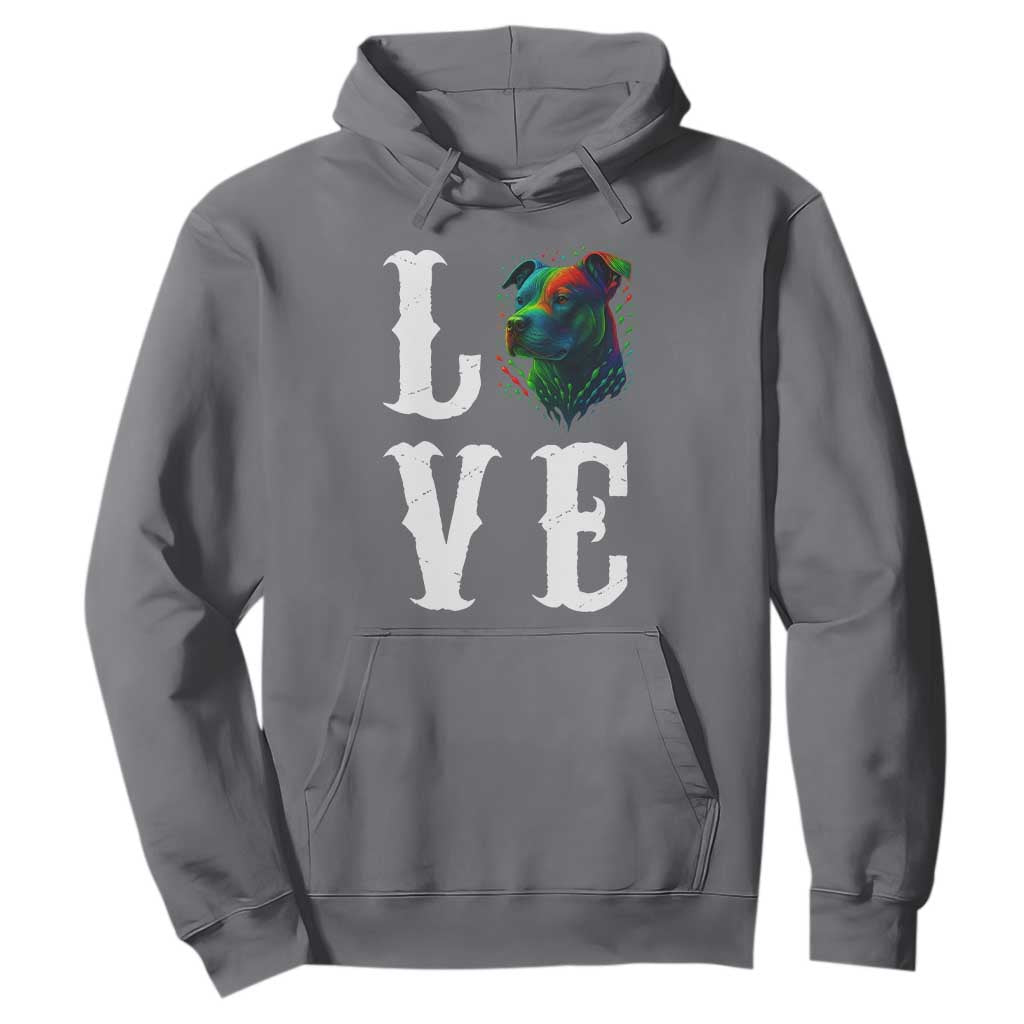 Colorful Pitbull Graphic Art For Dog Lover Hoodie TS12 Charcoal Print Your Wear