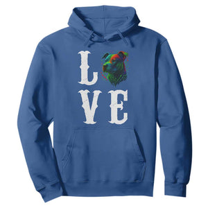 Colorful Pitbull Graphic Art For Dog Lover Hoodie TS12 Royal Blue Print Your Wear