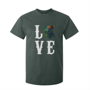 Colorful Pitbull Graphic Art For Dog Lover T Shirt For Kid TS12 Dark Forest Green Print Your Wear