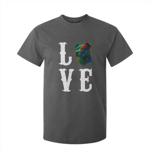 Colorful Pitbull Graphic Art For Dog Lover T Shirt For Kid TS12 Dark Heather Print Your Wear