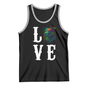 Colorful Pitbull Graphic Art For Dog Lover Tank Top TS12 Black Athletic Heather Print Your Wear