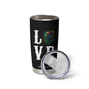 Colorful Pitbull Graphic Art For Dog Lover Tumbler Cup TS12 Print Your Wear