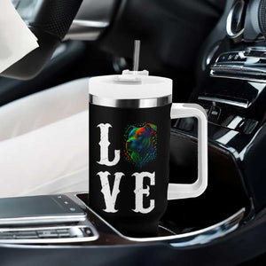 Colorful Pitbull Graphic Art For Dog Lover Tumbler With Handle TS12 Print Your Wear