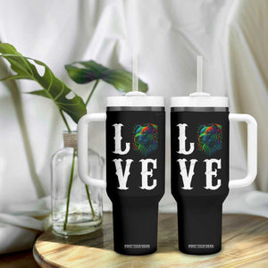 Colorful Pitbull Graphic Art For Dog Lover Tumbler With Handle TS12 Print Your Wear