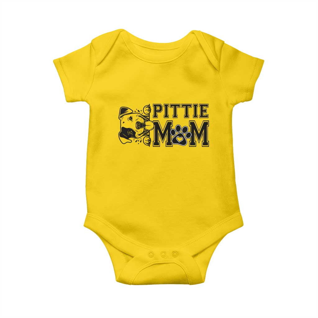 Pittie Mom Baby Onesie Funny Gift For Pitbull Lover TS12 Daisy Print Your Wear