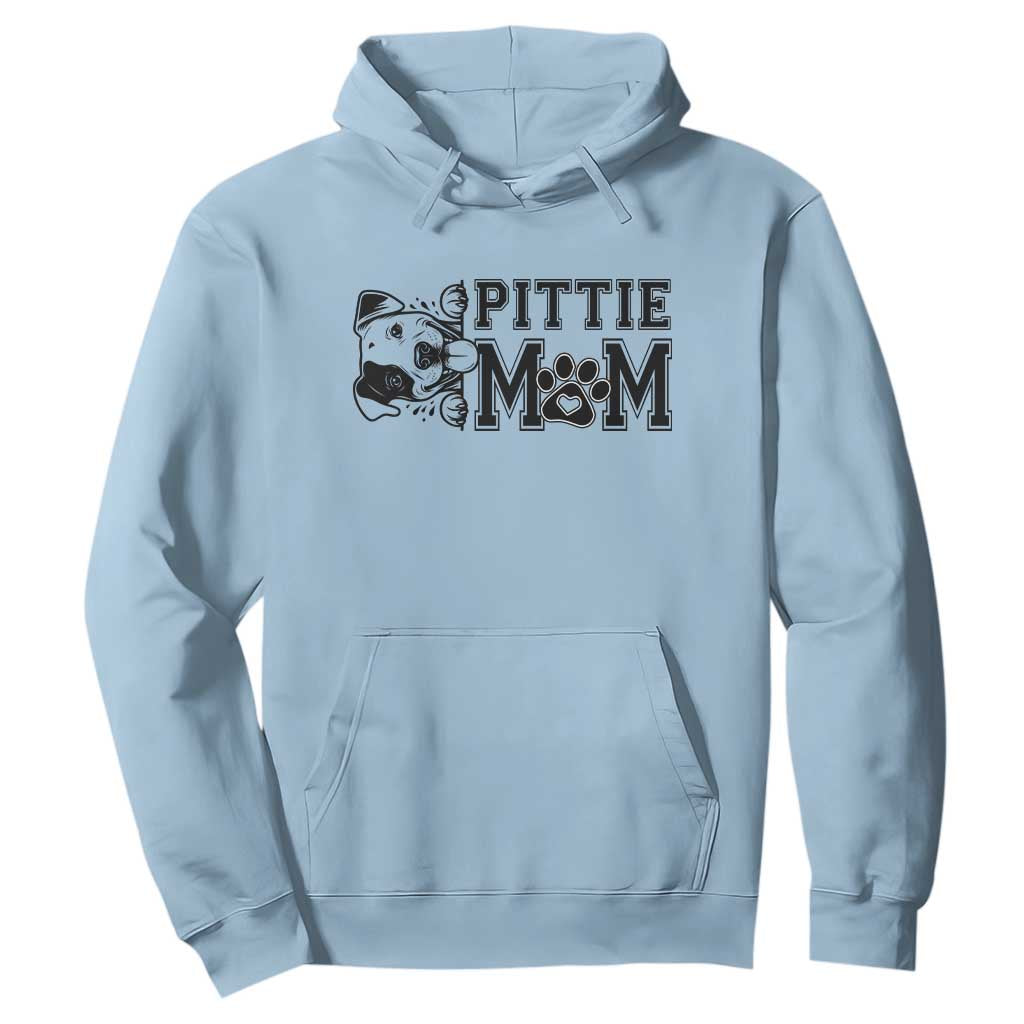 Pittie Mom Hoodie Funny Gift For Pitbull Lover TS12 Light Blue Print Your Wear