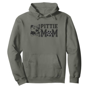 Pittie Mom Hoodie Funny Gift For Pitbull Lover TS12 Military Green Print Your Wear
