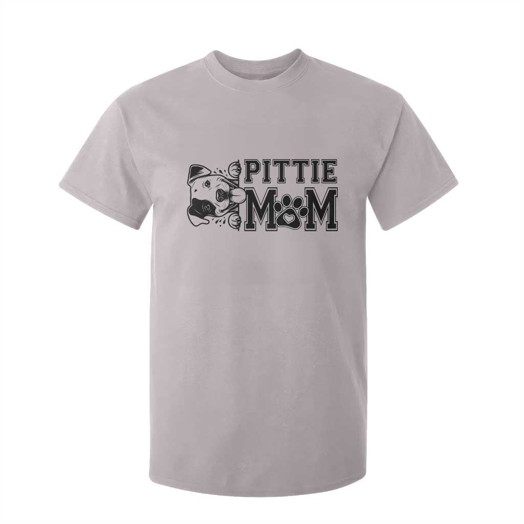 Pittie Mom T Shirt For Kid Funny Gift For Pitbull Lover TS12 Ice Gray Print Your Wear