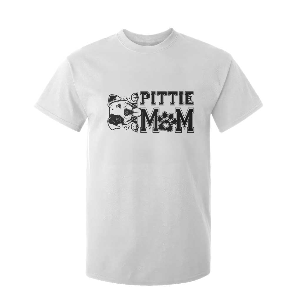 Pittie Mom T Shirt For Kid Funny Gift For Pitbull Lover TS12 White Print Your Wear