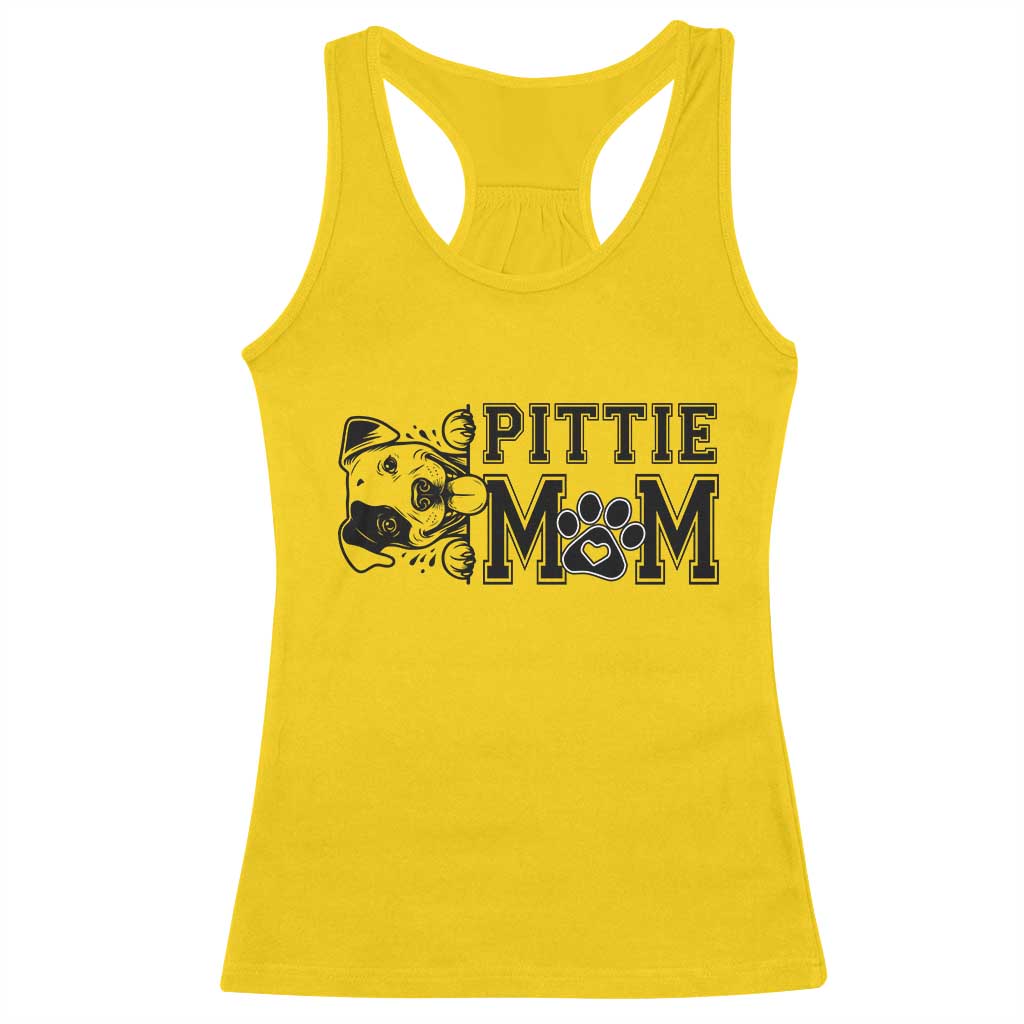 Pittie Mom Racerback Tank Top Funny Gift For Pitbull Lover TS12 Daisy Print Your Wear
