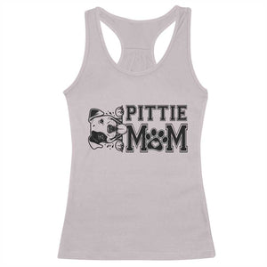 Pittie Mom Racerback Tank Top Funny Gift For Pitbull Lover TS12 Ice Gray Print Your Wear