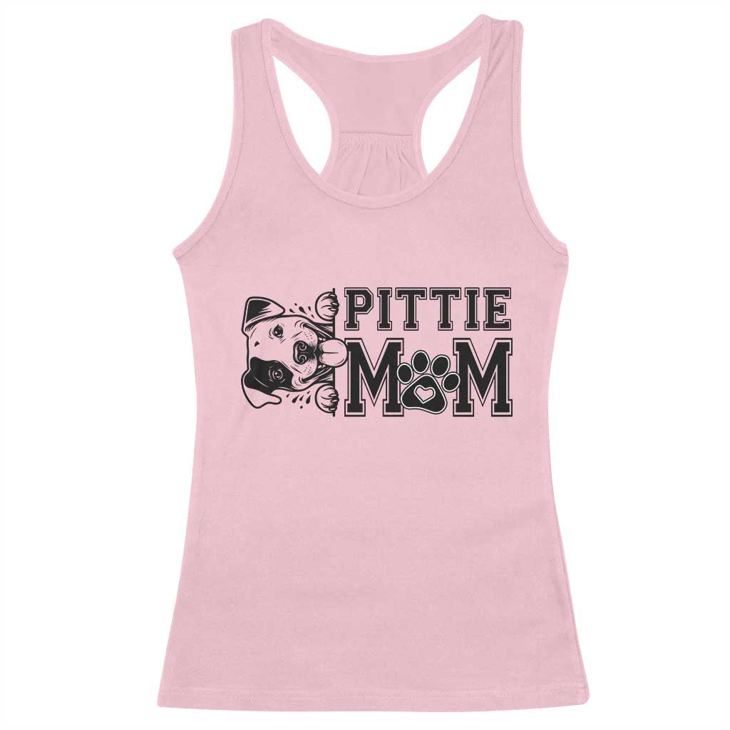 Pittie Mom Racerback Tank Top Funny Gift For Pitbull Lover TS12 Light Pink Print Your Wear