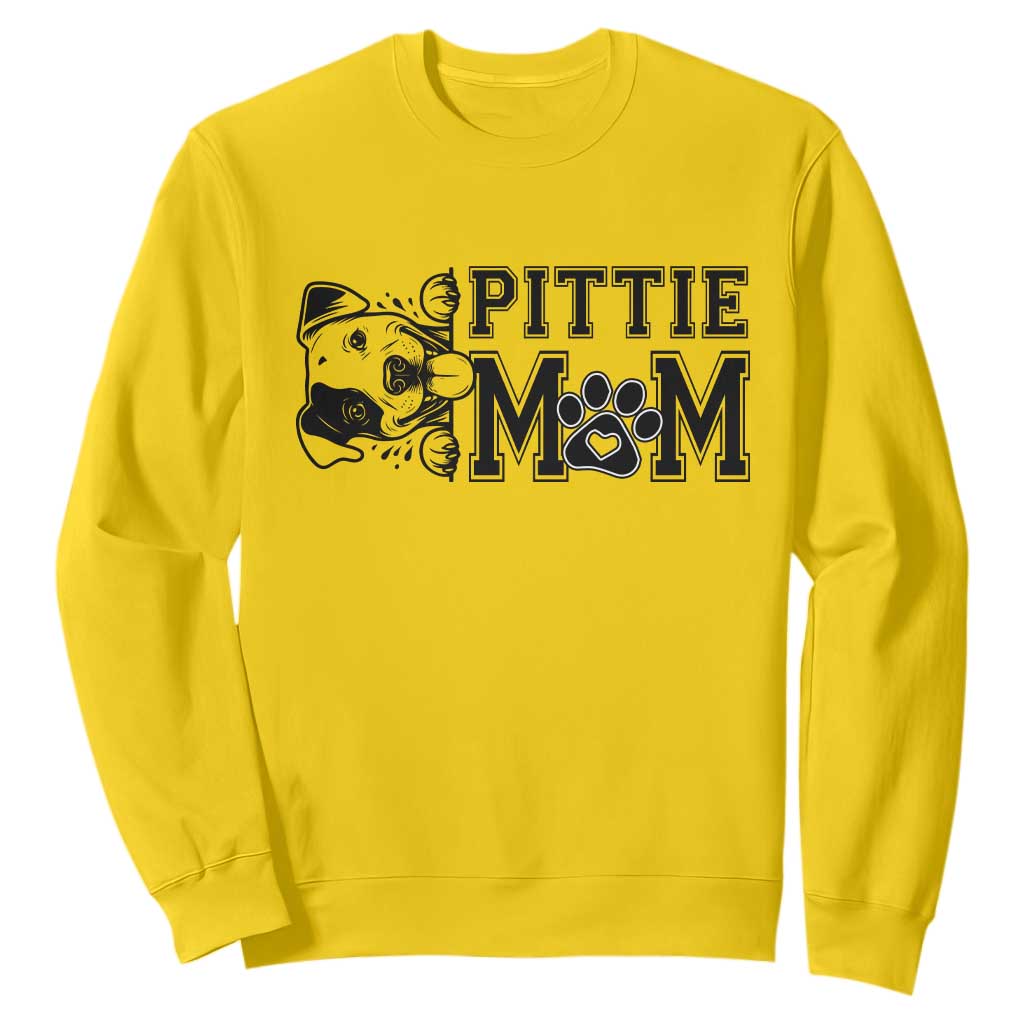 Pittie Mom Sweatshirt Funny Gift For Pitbull Lover TS12 Daisy Print Your Wear