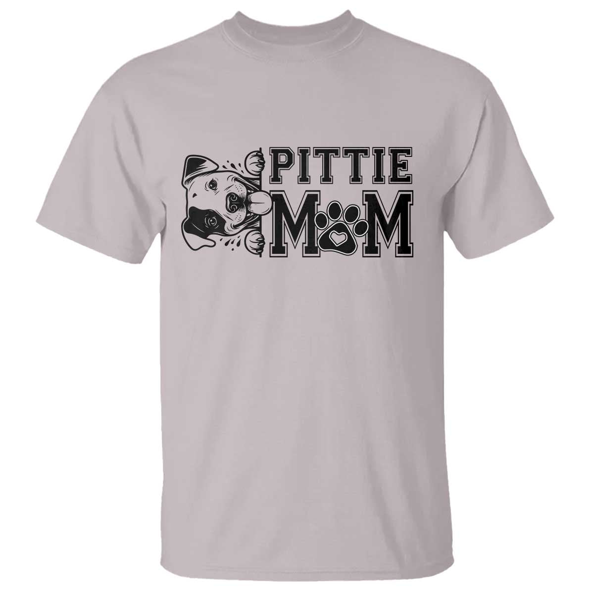Pittie Mom T Shirt Funny Gift For Pitbull Lover TS12 Ice Gray Print Your Wear