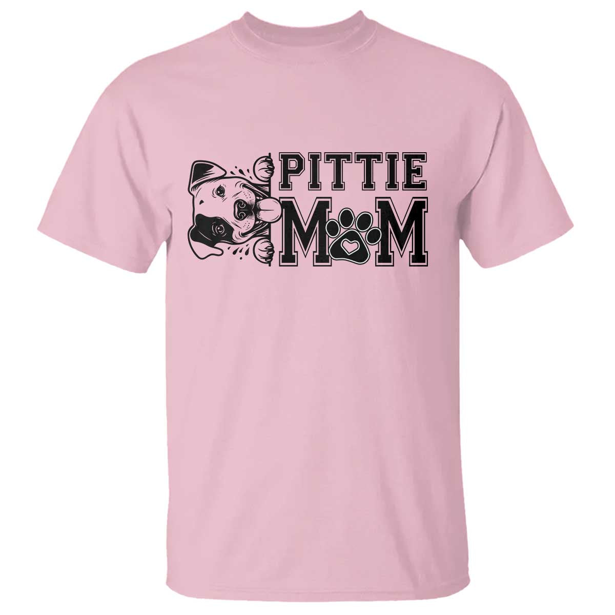 Pittie Mom T Shirt Funny Gift For Pitbull Lover TS12 Light Pink Print Your Wear