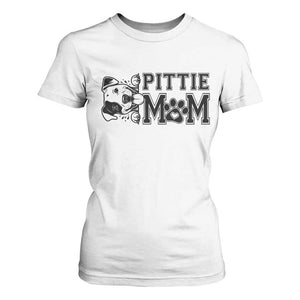 Pittie Mom T Shirt For Women Funny Gift For Pitbull Lover TS12 White Print Your Wear