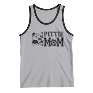 Pittie Mom Tank Top Funny Gift For Pitbull Lover TS12 Athletic Heather Black Print Your Wear