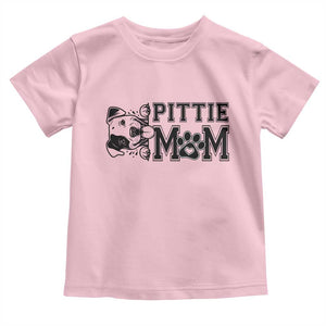 Pittie Mom Toddler T Shirt Funny Gift For Pitbull Lover TS12 Light Pink Print Your Wear