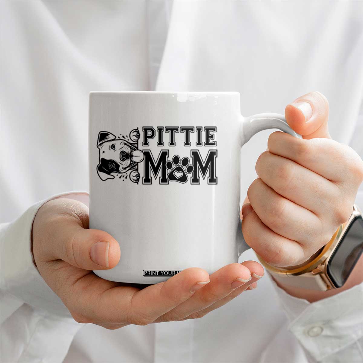 Pittie Mom Coffee Mug Funny Gift For Pitbull Lover TS12 Print Your Wear