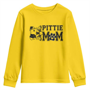 Pittie Mom Youth Sweatshirt Funny Gift For Pitbull Lover TS12 Daisy Print Your Wear