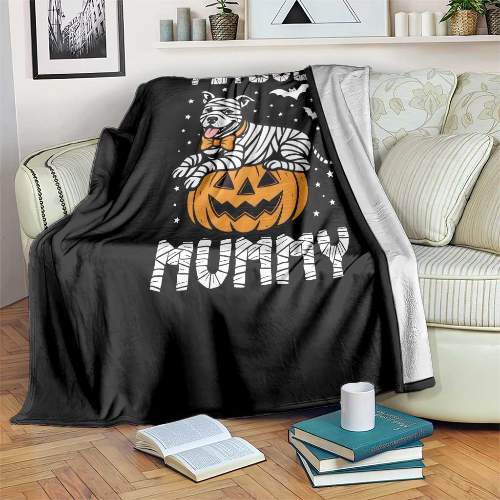 Halloween Dog Lover Throw Blanket Funny Pitbull Mummy TS12 Print Your Wear