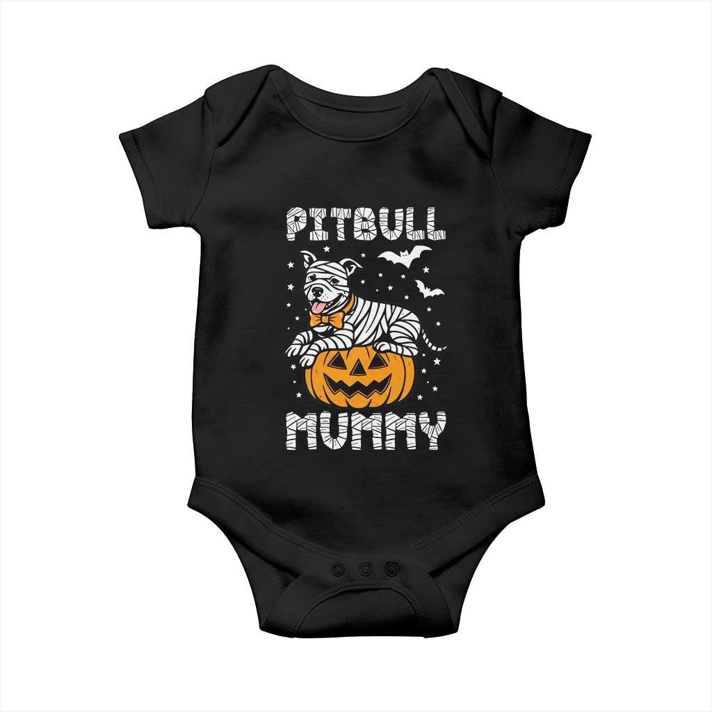 Halloween Dog Lover Baby Onesie Funny Pitbull Mummy TS12 Black Print Your Wear