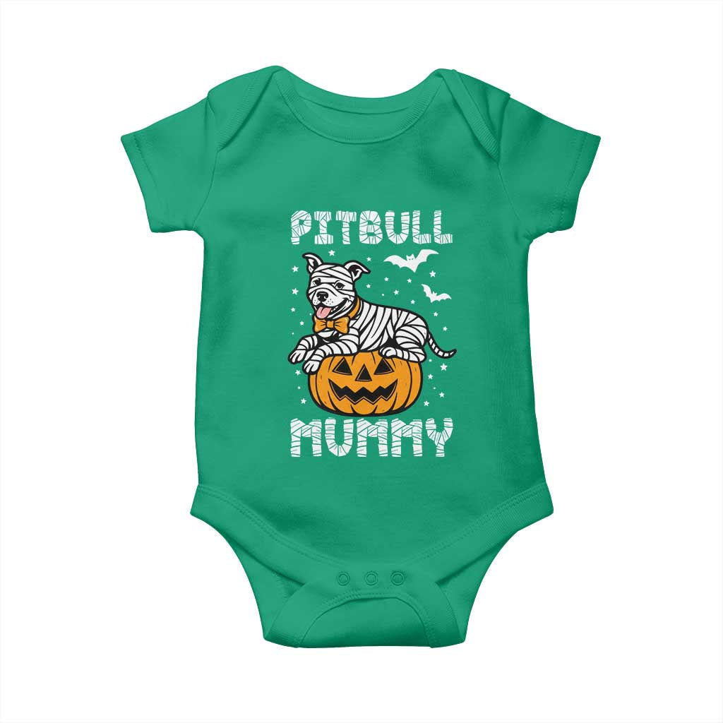 Halloween Dog Lover Baby Onesie Funny Pitbull Mummy TS12 Irish Green Print Your Wear