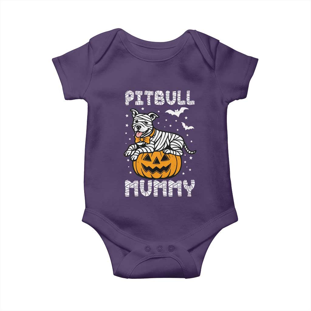 Halloween Dog Lover Baby Onesie Funny Pitbull Mummy TS12 Purple Print Your Wear