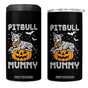 Halloween Dog Lover 4 in 1 Can Cooler Tumbler Funny Pitbull Mummy TS12 One Size: 16 oz Black Print Your Wear