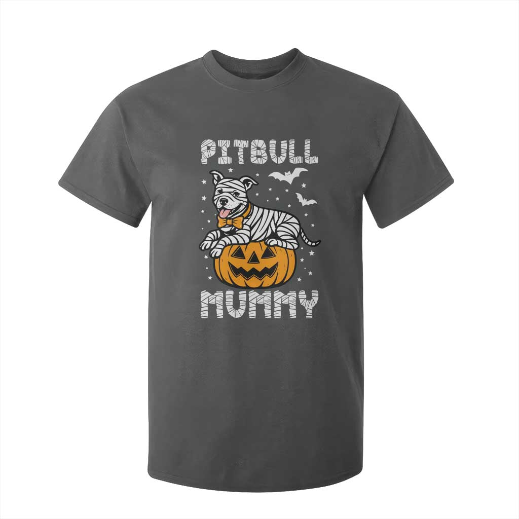 Halloween Dog Lover T Shirt For Kid Funny Pitbull Mummy TS12 Dark Heather Print Your Wear