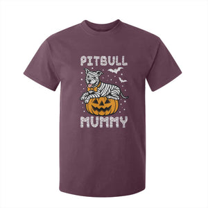 Halloween Dog Lover T Shirt For Kid Funny Pitbull Mummy TS12 Maroon Print Your Wear