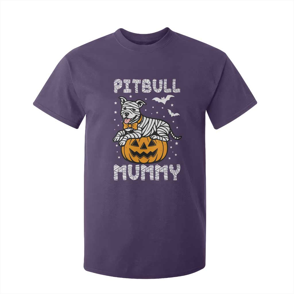 Halloween Dog Lover T Shirt For Kid Funny Pitbull Mummy TS12 Purple Print Your Wear