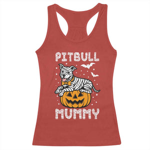 Halloween Dog Lover Racerback Tank Top Funny Pitbull Mummy TS12 Red Print Your Wear