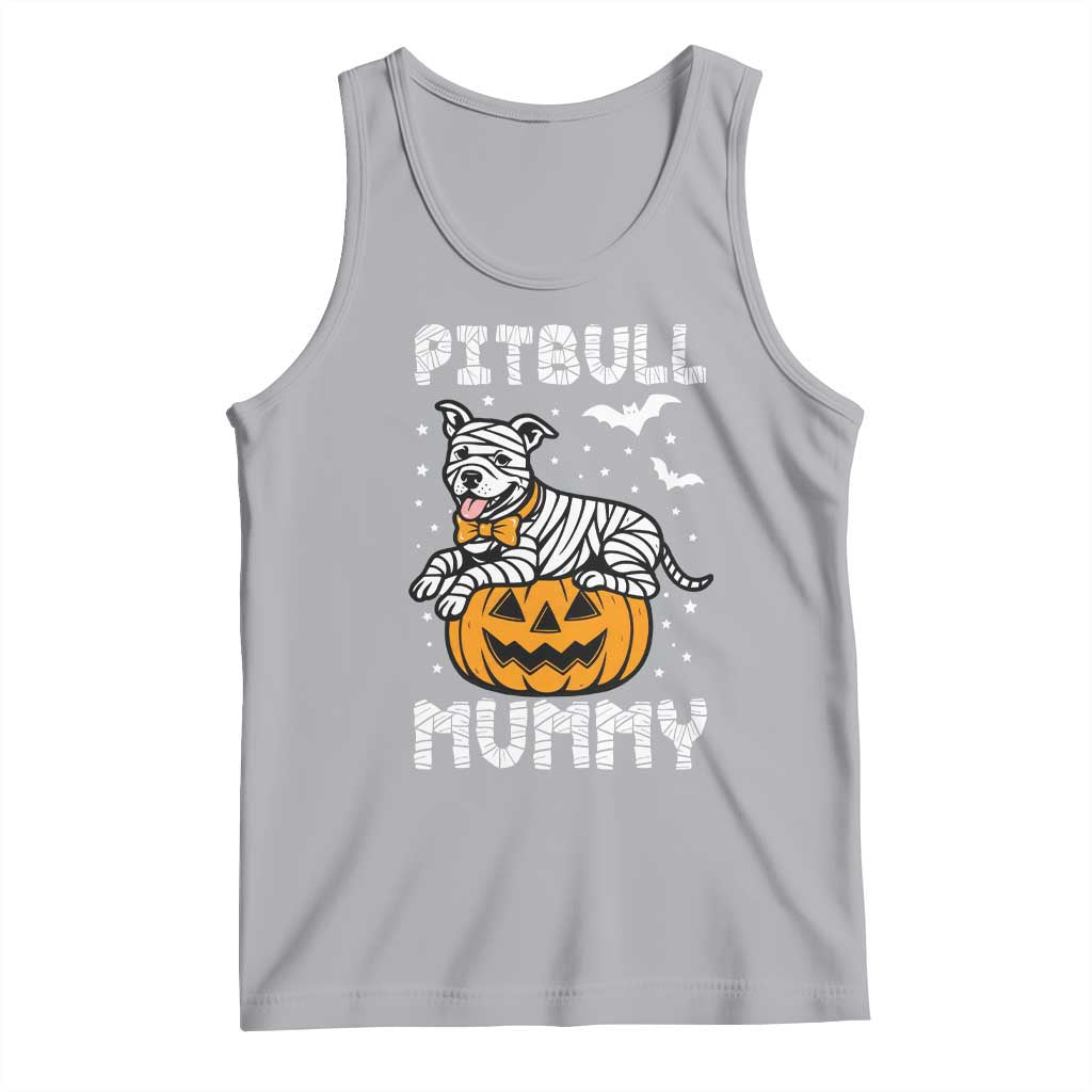 Halloween Dog Lover Tank Top Funny Pitbull Mummy TS12 Athletic Heather Print Your Wear