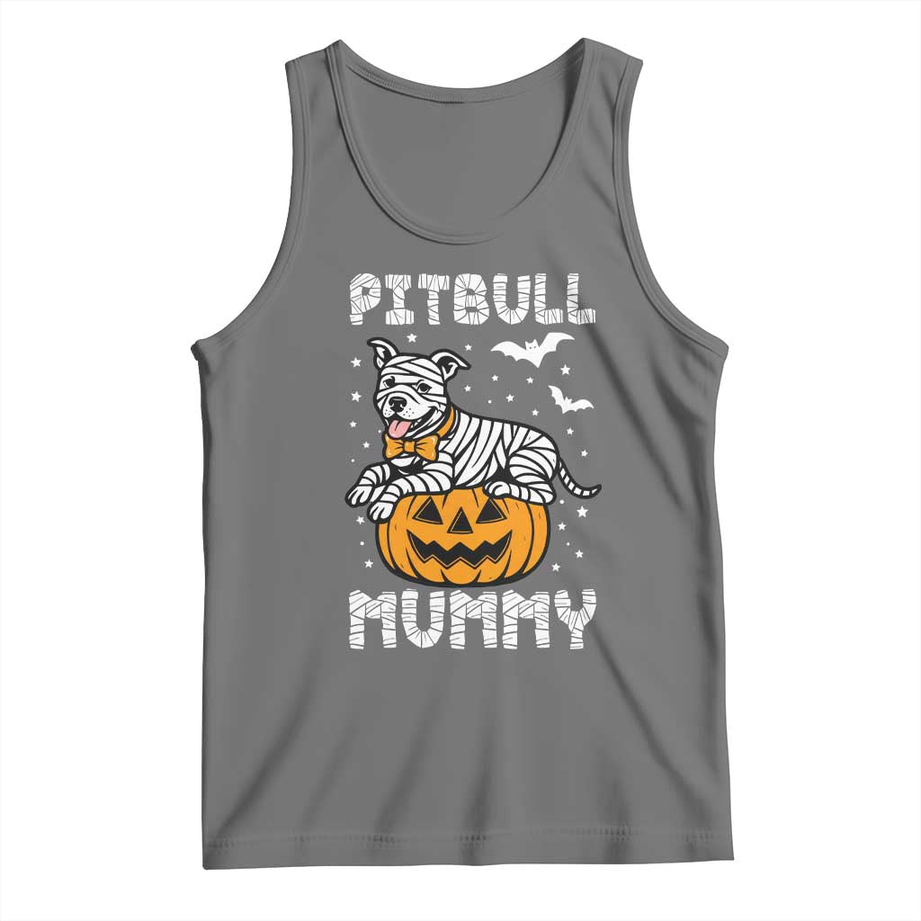Halloween Dog Lover Tank Top Funny Pitbull Mummy TS12 Black Heather Print Your Wear
